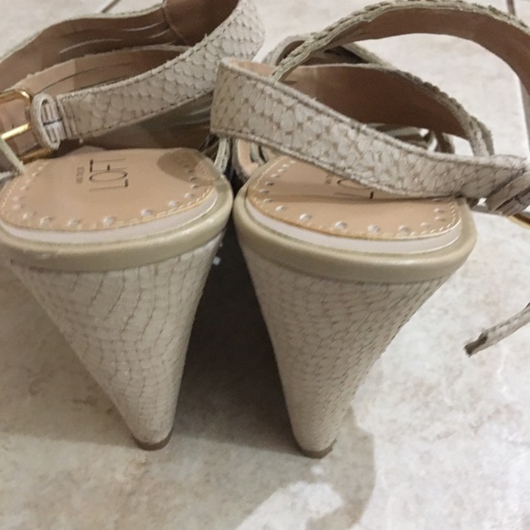 LOFT Strappy Leather Wedges - Picture 3 of 5